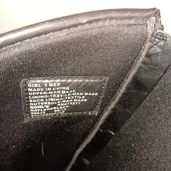 So Kids Girl's Memory Foam Rayleneblack Boots Size 1M - Picture 6 of 7